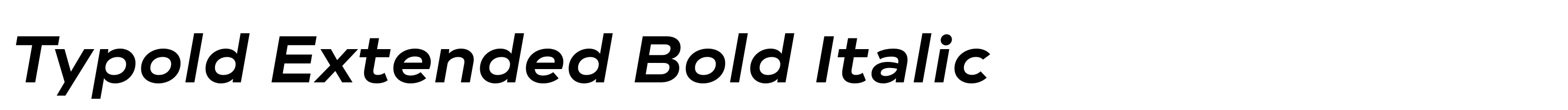 Typold Extended Bold Italic